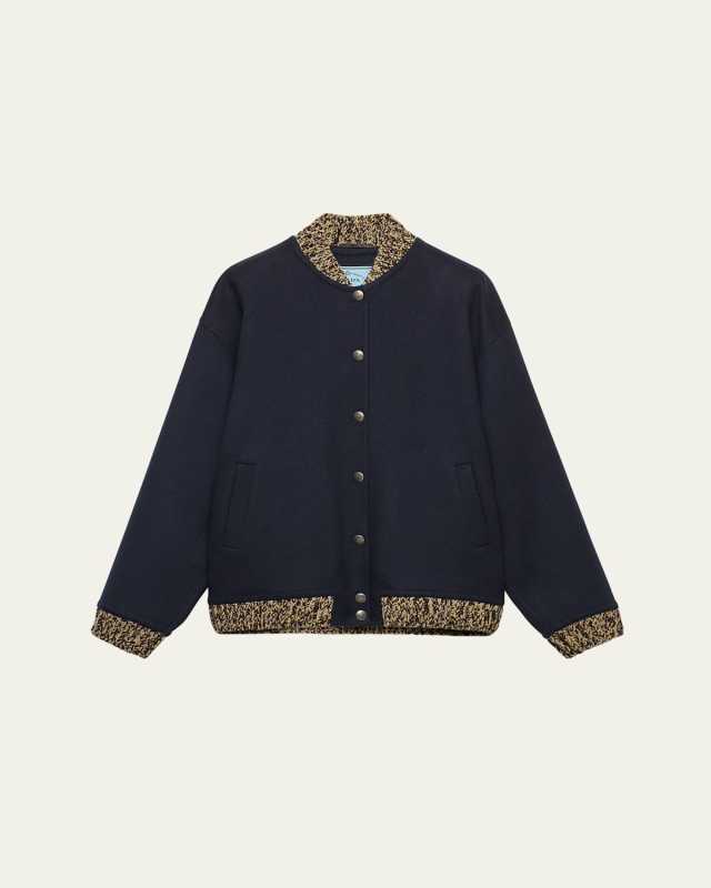 Double Cashmere and Wool Bomber Jacket